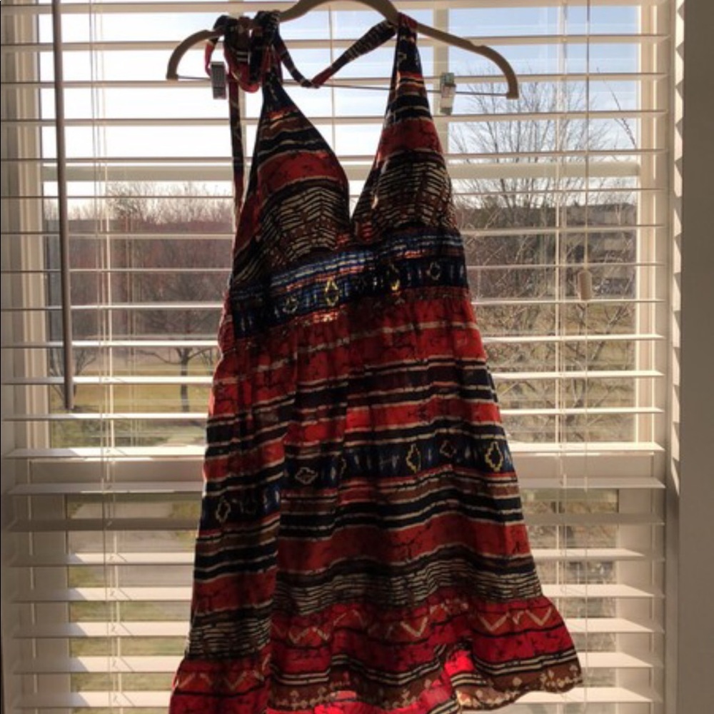 Self tie halter sundress